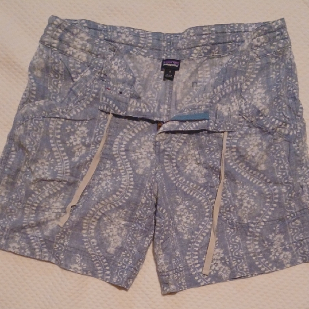 Patagonia Light Blue Hemp Blend Women's Bermudas